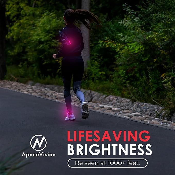 LED Safety Light (2 Pack) - Clip On Strobe/Running Lights for Runners, Dog, Bike, Walking, Boat