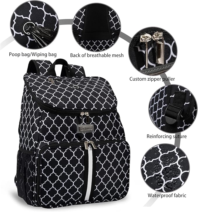 BAGLHER丨Dog Travel Bag, Airline Approved Pet Supplies Backpack, Dog Travel Backpack with 2 Silicone