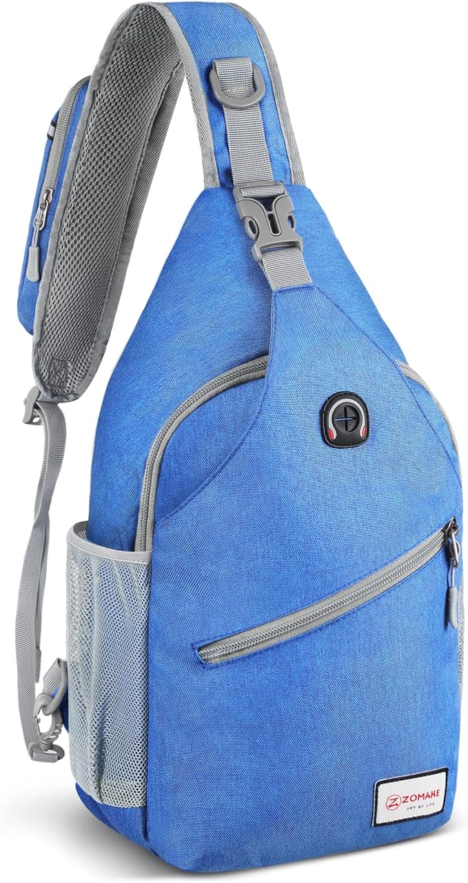 ZOMAKE Sling Bag,Small Crossbody Sling Backpack,Water Resistant Shoulder Daypack for Travel,Anti