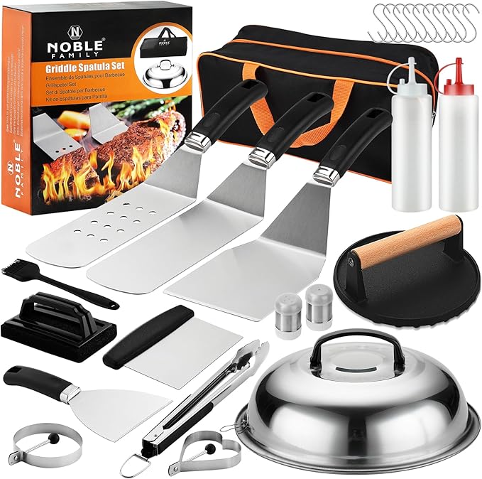 27 PCS Griddle Accessories Kit, Flat Top Grill Accessories Set for Camping, Professional Grill