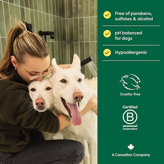 Earth Rated 3-in-1 Deshedding Dog Shampoo and Conditioner, Deodorizing Oatmeal Shampoos for Dogs