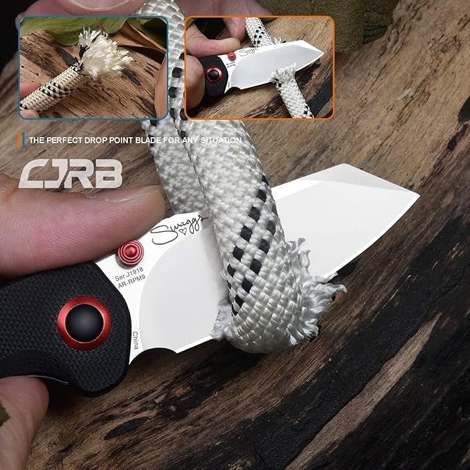 CJRB Maileah Pocket Knife with 2.39?™â€?AR-RPM9 Powder Steel Blade Folding Knife with G10 Handle