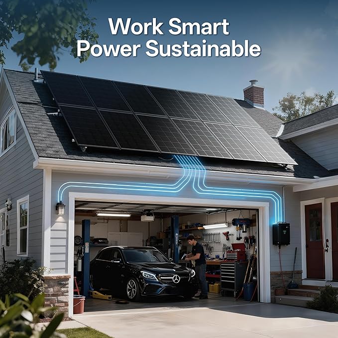 Epoch 400W Bifacial Solar Panels,N-Type 12/24 Volt Monocrystalline Solar Panel, High-Efficiency