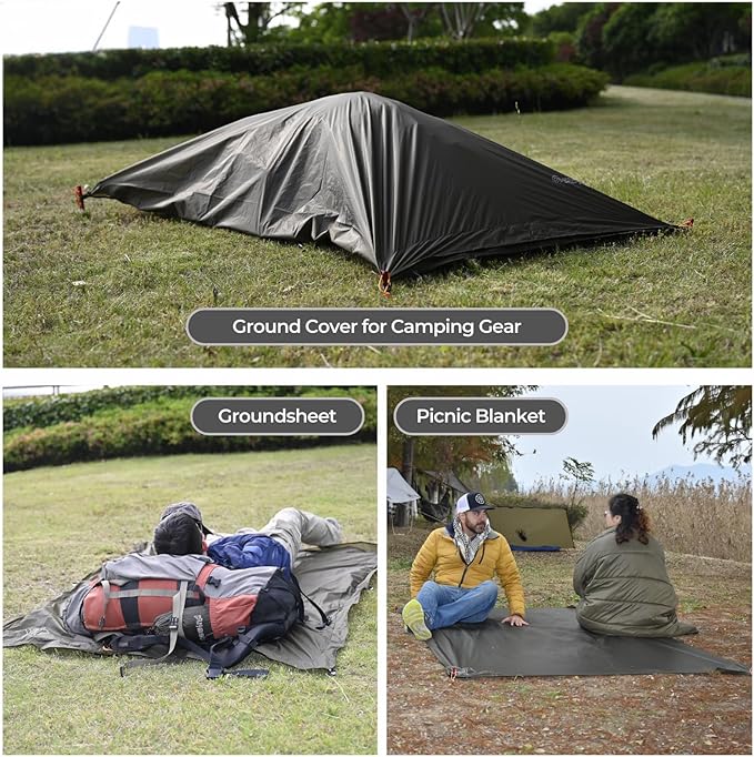 Onewind Ultralight Tent Footprint, Ground Backpack Rain Cover, Waterproof Bag Cover Picnic Sheet