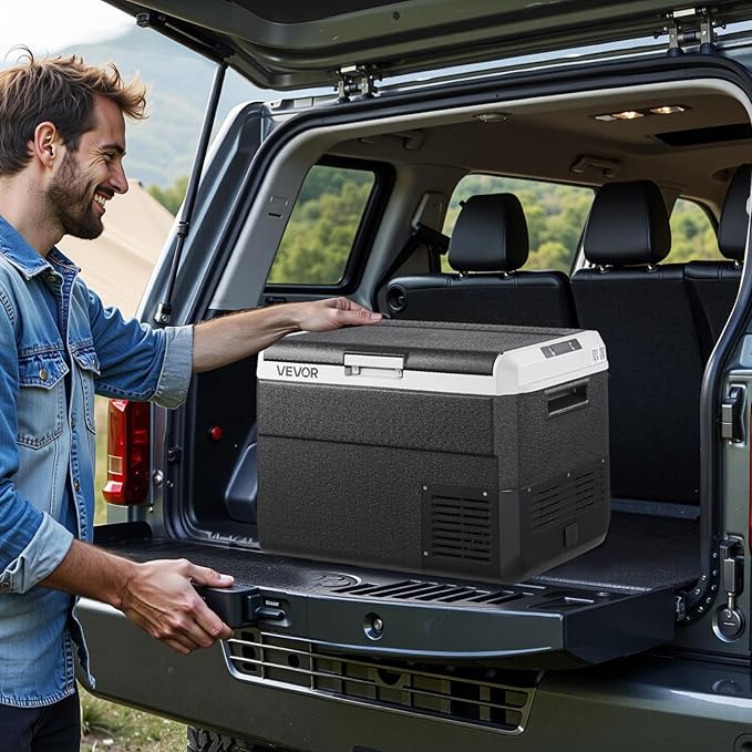 VEVOR 12 Volt Car Refrigerator, 52.8QT/50L Car Fridge, Portable Electric Cooler with -4℉~68℉
