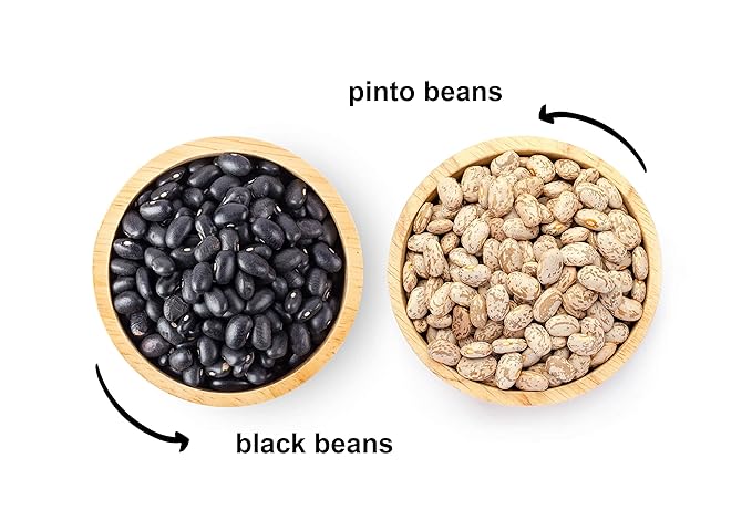 Food to Live Premium Dry Beans Bundle, 2 Pack - Black Beans (5 LB), Pinto Beans (5 LB), Non-GMO