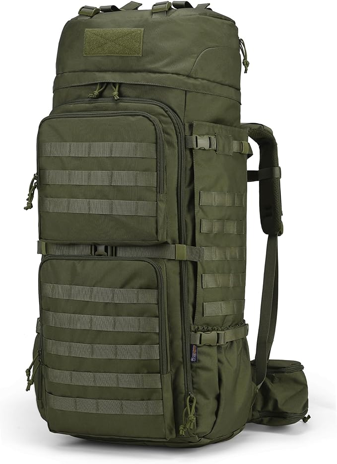 Mardingtop 75L Molle Hiking Internal Frame Backpacks with Rain Cover for