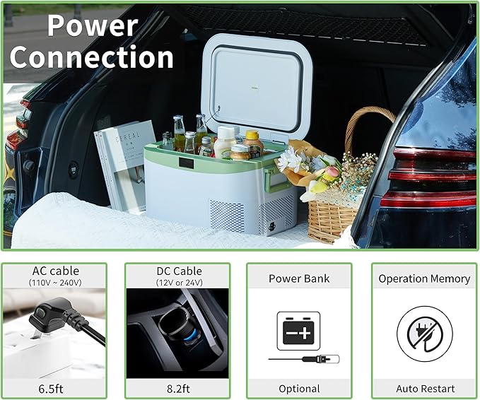12 Volt Refrigerator Portable Car Freezer 13.5 Quart (12.8 Liter) Compressor Cooler 12V/24V DC