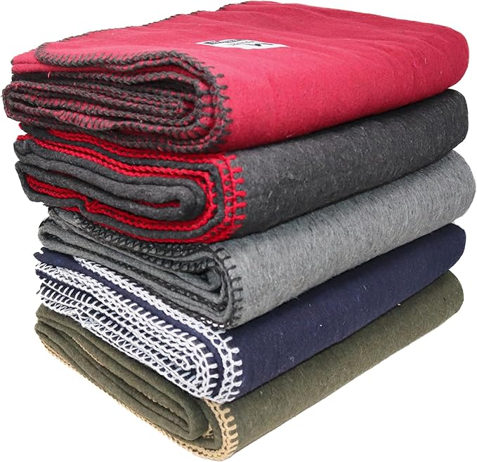 M MCGUIRE GEAR Heavy Duty Wool Blanket, Survival, Emergency, and First Aid Use – Mil-Spec, Fire