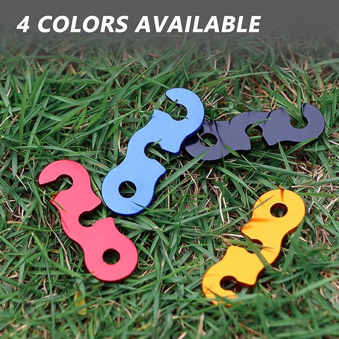 30Pcs Guyline Tensioner Aluminum Alloy Guy Line Cord Adjusters Tent Rope Tensioners Paracord
