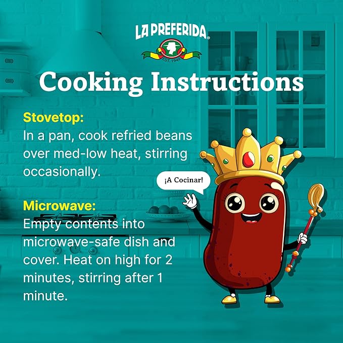 La Preferida Chorizo Refried Beans (Made with Real Pork & Beef, No Preservatives) ??Heat & Serve