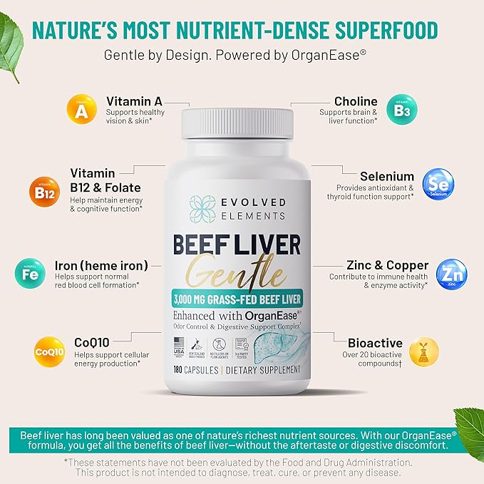 Beef Liver Gentle ??New Zealand Grass-Fed, Grass-Finished Desiccated Beef Liver Supplement with