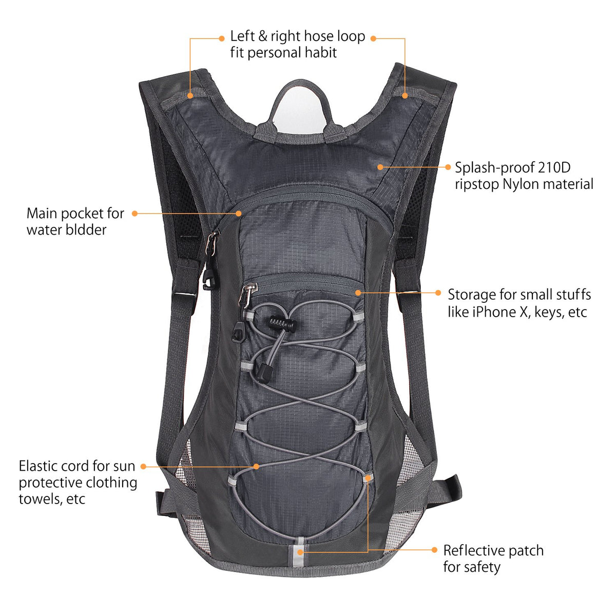 Unigear Hydration Pack Backpack with 2L Water Bladder for Hiking & Cycling