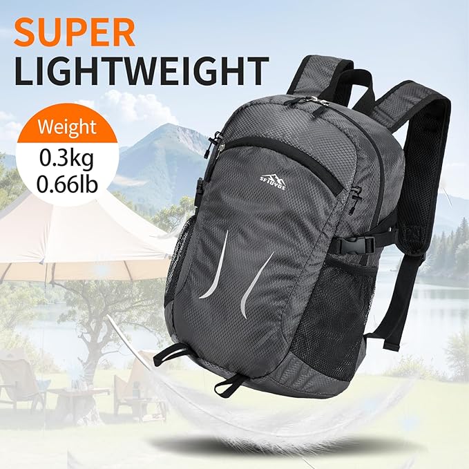 Hiking Daypack,30L Waterproof Hiking Backpack Packable Lightweight Travel Day Pack for Women Men