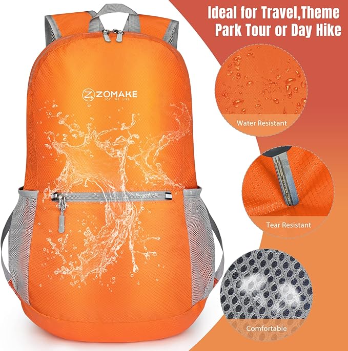 ZOMAKE Ultra Lightweight Hiking Backpack 20L, Packable Small Backpacks Water Resistant Daypack for
