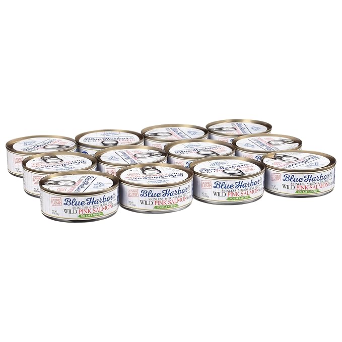 Blue Harbor Fish Co. Wild Pink Salmon in Water No Salt Added - 5 oz Can (Pack of 12)