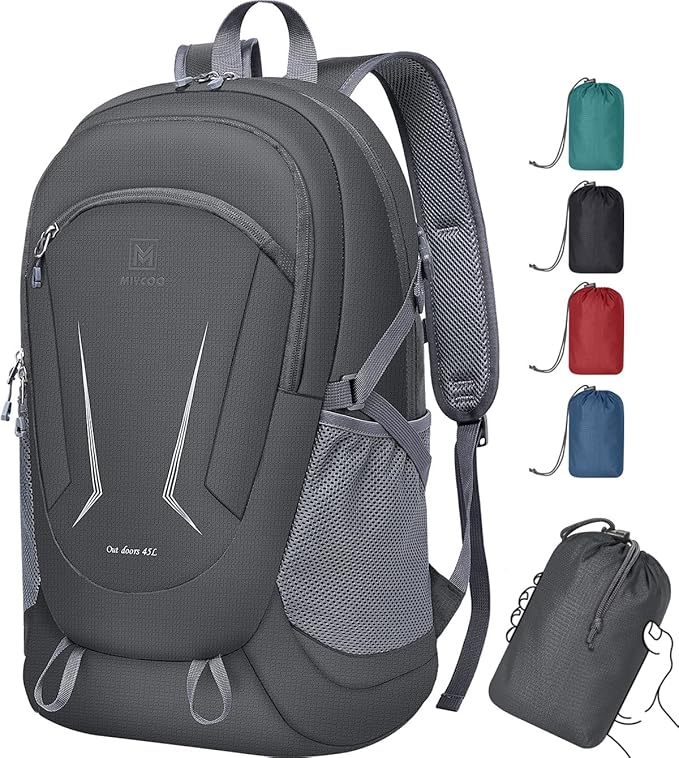 MIYCOO Backpack - Ultra Lightweight Packable Backpack for Travel Camping, 45L Hiking Back Pack