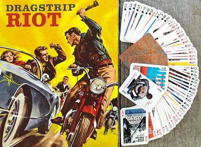 Bikers Playing Cards (Poker Deck 54 Cards All Different) Vintage Bikers Riders Movie Posters