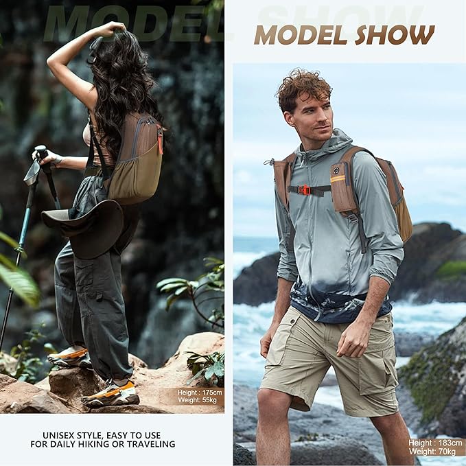 15L Small Hiking Backpack for Men Women Foldable Packable Back Pack Ultralight Hiking Daypack for