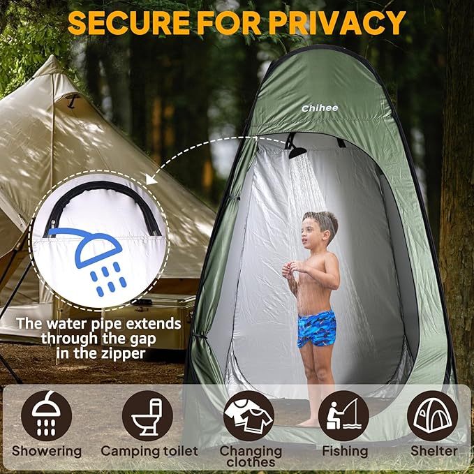 Chihee Outdoor Privacy Shelter Pop Up Camping Bathroom Tent Pod Portable Changing 1 Room Instant