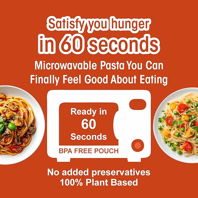 Pasta Zing Spaghetti Pasta Made with Italian Durum Wheat | Ready to Eat Meals in 60 seconds | Fully