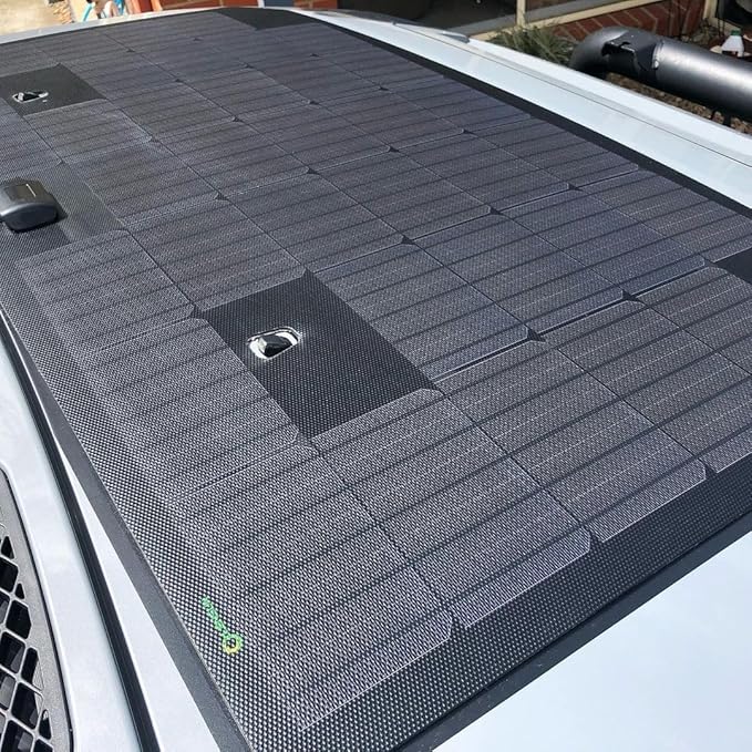 Lensun 105W 12V Hood Flexible Solar Panel Custom Fit for Toyota FJ Cruiser (2006-2022) - Off Grid