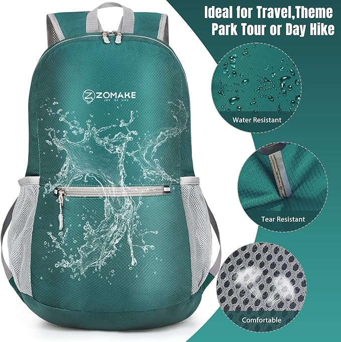 ZOMAKE Ultra Lightweight Hiking Backpack 20L, Packable Small Backpacks Water Resistant Daypack for