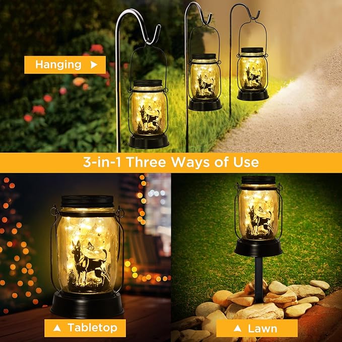 Belgian Malinois Dog Gifts for Women/Men Belgian Malinois Solar Lanterns Birthday Dog Lovers