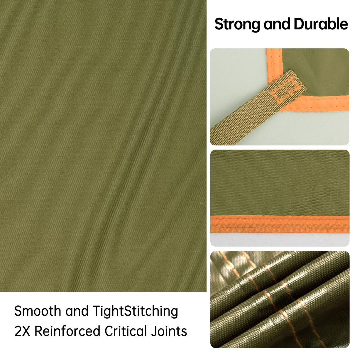 FREE SOLDIER Camping Tarp - 10 x 13ft, Waterproof, Brown - product view 6