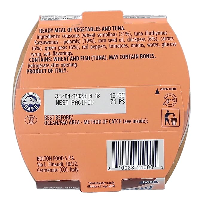 Rio Mare Insalatissima Couscous Tuna Salad Can, 50.4 Ounce, Pack of 9