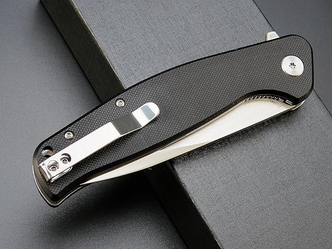 Eafengrow EF240 Folding Knife D2 Steel Blade G10 Handle EDC Tool Pocket Knives for Outdoor Working