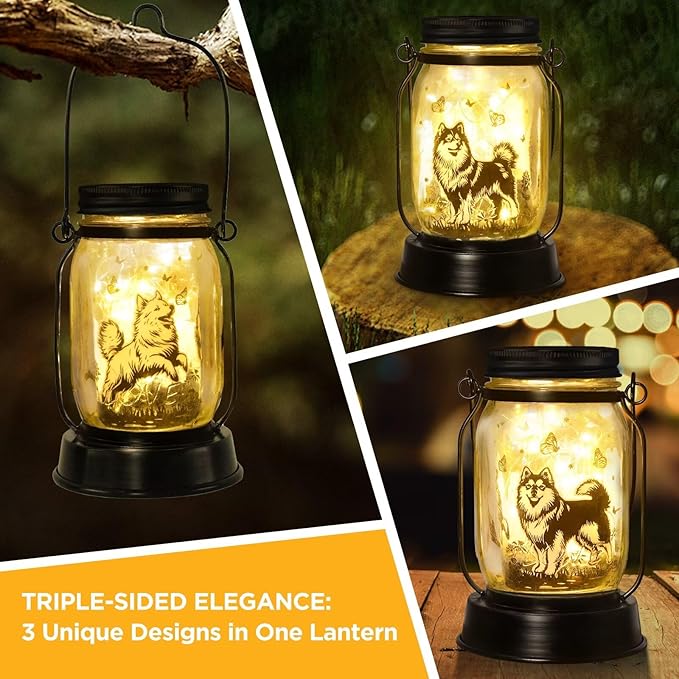 kyoryuger Samoyed Gifts for Women/Men Samoyed Dog Solar Lanterns Mom Birthday Dog Lovers Lantern