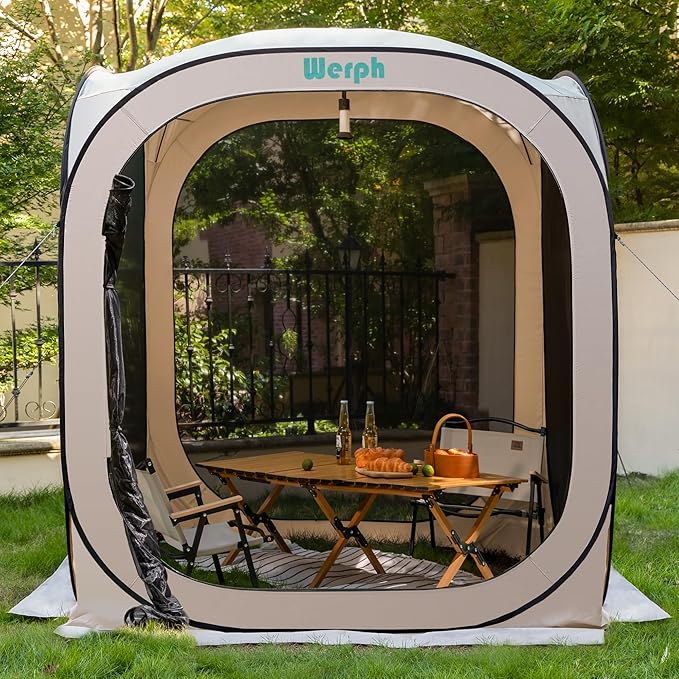 Pop Up Tent，Portable Canopy Tent with Mesh Mosquito Net, Screen House Room Canopy Shade Screen 6 x