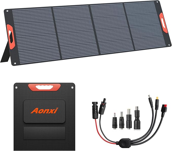 240W Portable Solar Panels for Power Station, 23.5% High Efficiency, 240 Watt Monocrystalline