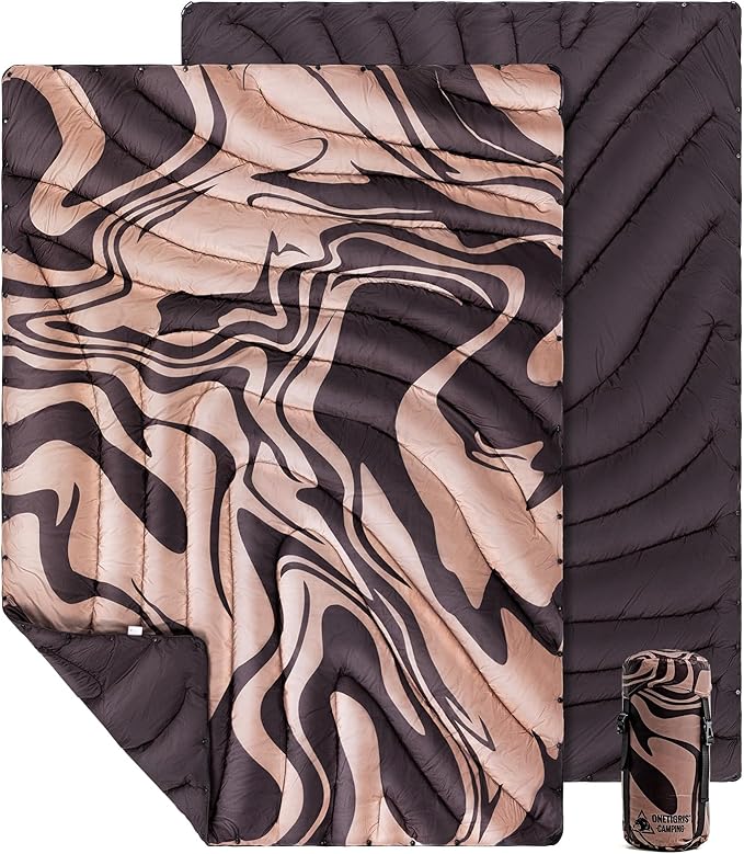 ONETIGRIS Camping Blanket,Wearable Outdoor Quilt with Recycled Thermal Insulation, Convertible to