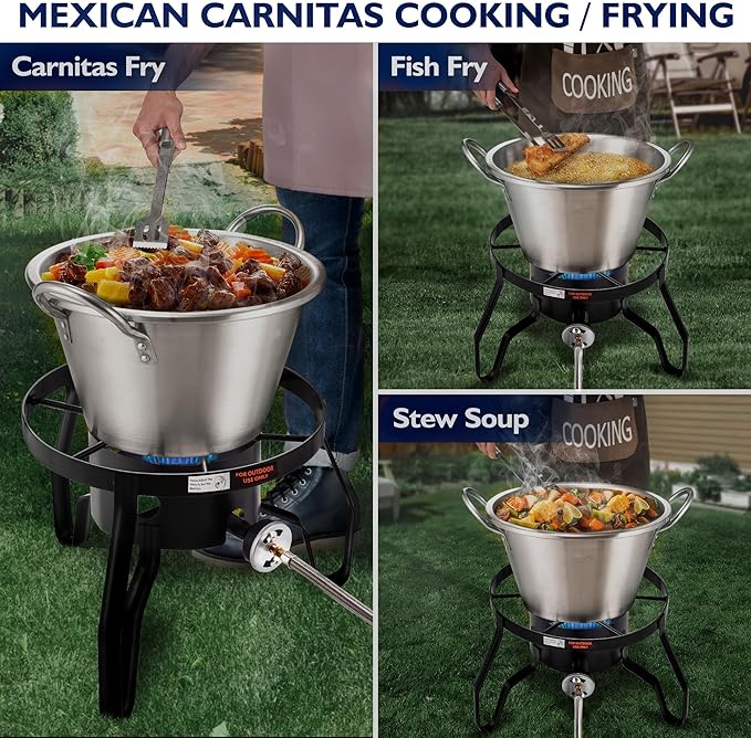 ARC 55,000BTU Propane Burner Camping Stove,Outdoor Gas Stove Burner Cooker for Cooking for Turkey
