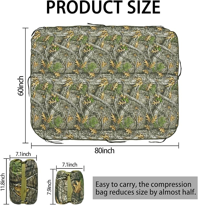 Military Poncho Liner with Zipper Camping Blanket Army Insulation Sleeping Bag Insulated Waterproof