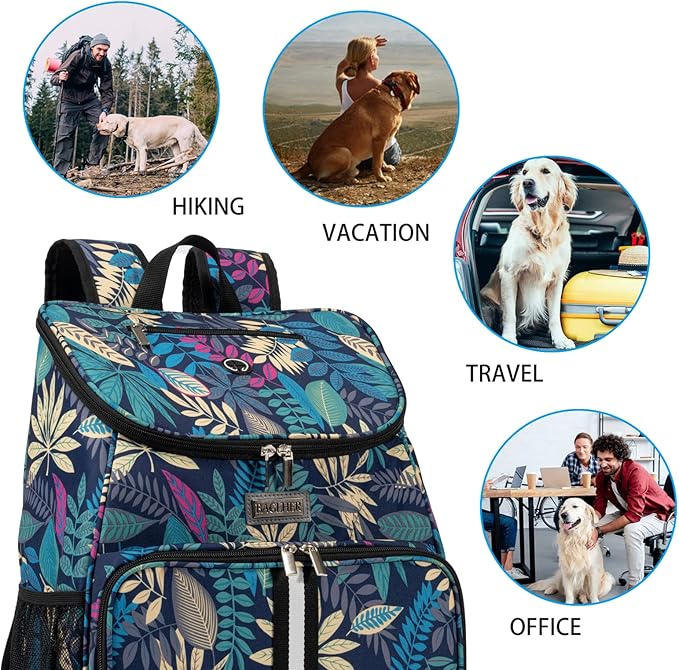 BAGLHER丨Dog Travel Bag, Airline Approved Pet Supplies Backpack, Dog Travel Backpack with 2 Silicone