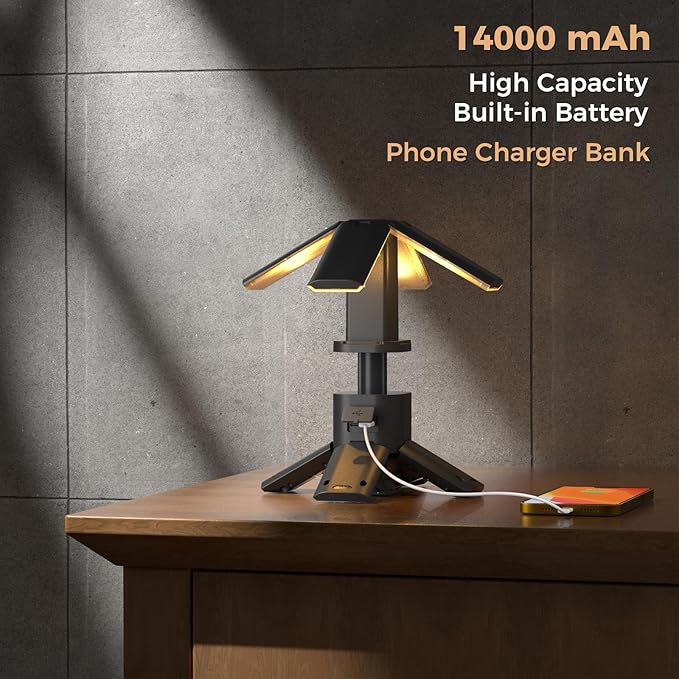 Telescopic Camping Lights Rechargeable 14000 mAh Led Multifunction Magnetic Lanterns Job Site