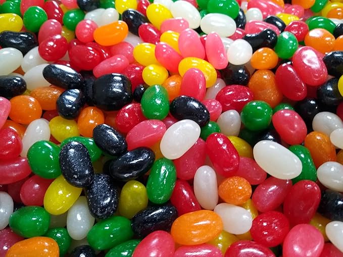 Jumbo Assorted Spiced Jelly Beans - 1 lb of Fresh Delicious Extra Large Licorice Sassafras