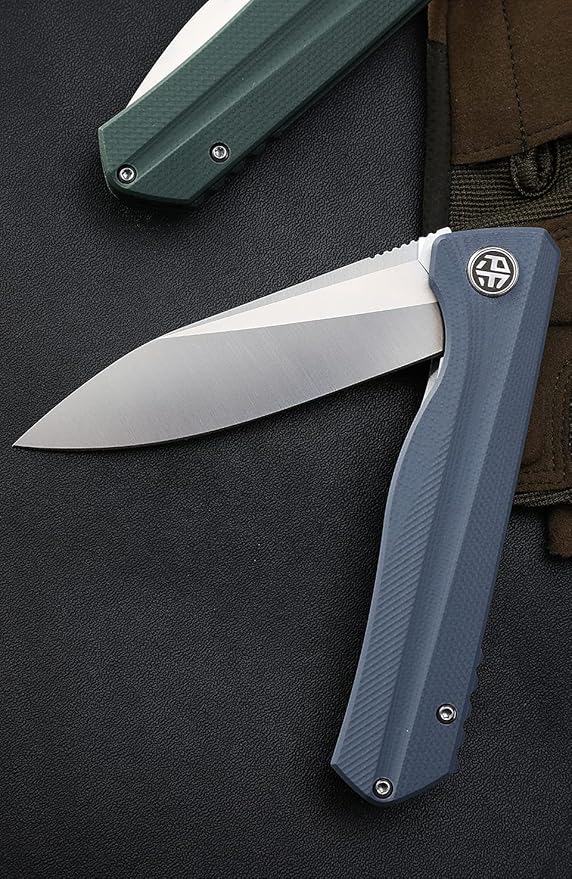 Petrified fish G10 handle D2 steel blade 2CR13 liner ball bearing flipper folding knife camping