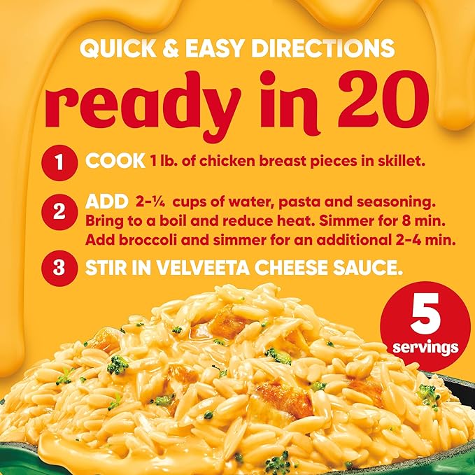Velveeta Skillets Chicken & Broccoli One Pan Dinner Kit, 13.6 oz Box