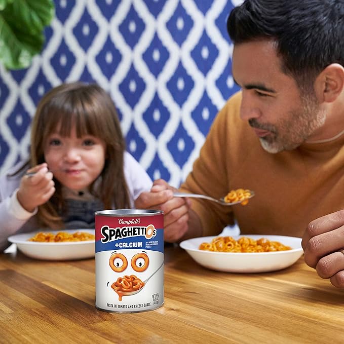 SpaghettiOs Original Canned Pasta Plus Calcium, 15.8 oz Can (Pack of 12)
