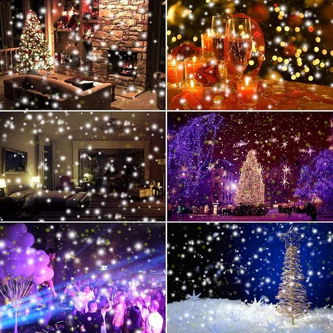 Christmas Snowfall Projector Lights,FLEVO Waterproof Snowfall LED Light Projector,Outdoor Indoor