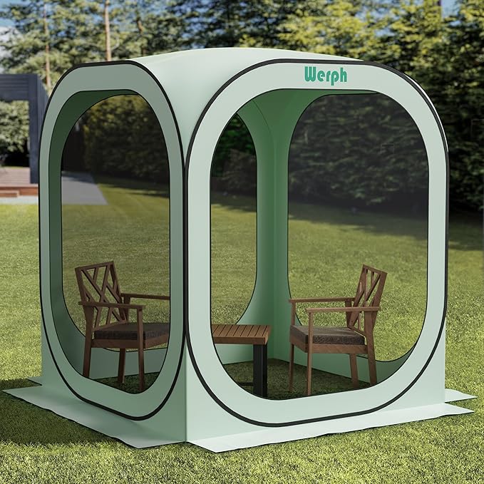 Pop Up Tent，Portable Canopy Tent with Mesh Mosquito Net, Screen House Room Canopy Shade Screen 6 x