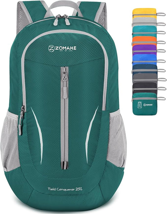 ZOMAKE Ultra Lightweight Packable Backpack 25L, Foldable Hiking Backpacks Water Resistant Small