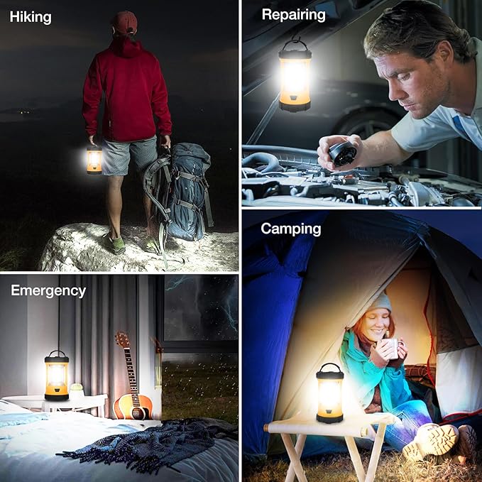 CT CAPETRONIX Camping Lantern, 3200LM Bright Camping Light, 4600mAh Rechargeable LED Lantern for