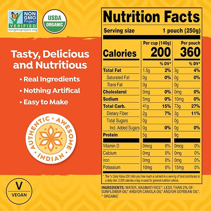 Tasty Bite Organic Brown Rice, 8.8 Ounce (Pack of 12)