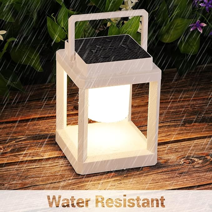 Outdoor Table Lamp, Led Lamps for Nightstand, Solar Lanterns Outdoor Hanging for Patio Waterproof