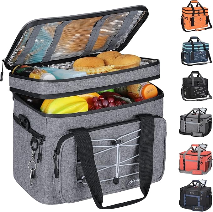 Maelstrom Collapsible Soft Cooler Bag, 24/30/60/75 Cans Beach Cooler, Ice Chest, Leakproof &